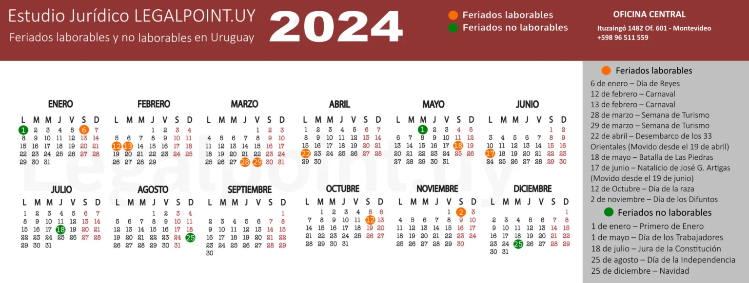 calendario-feriados-laborables-y-no-laborables-Uruguay-2024